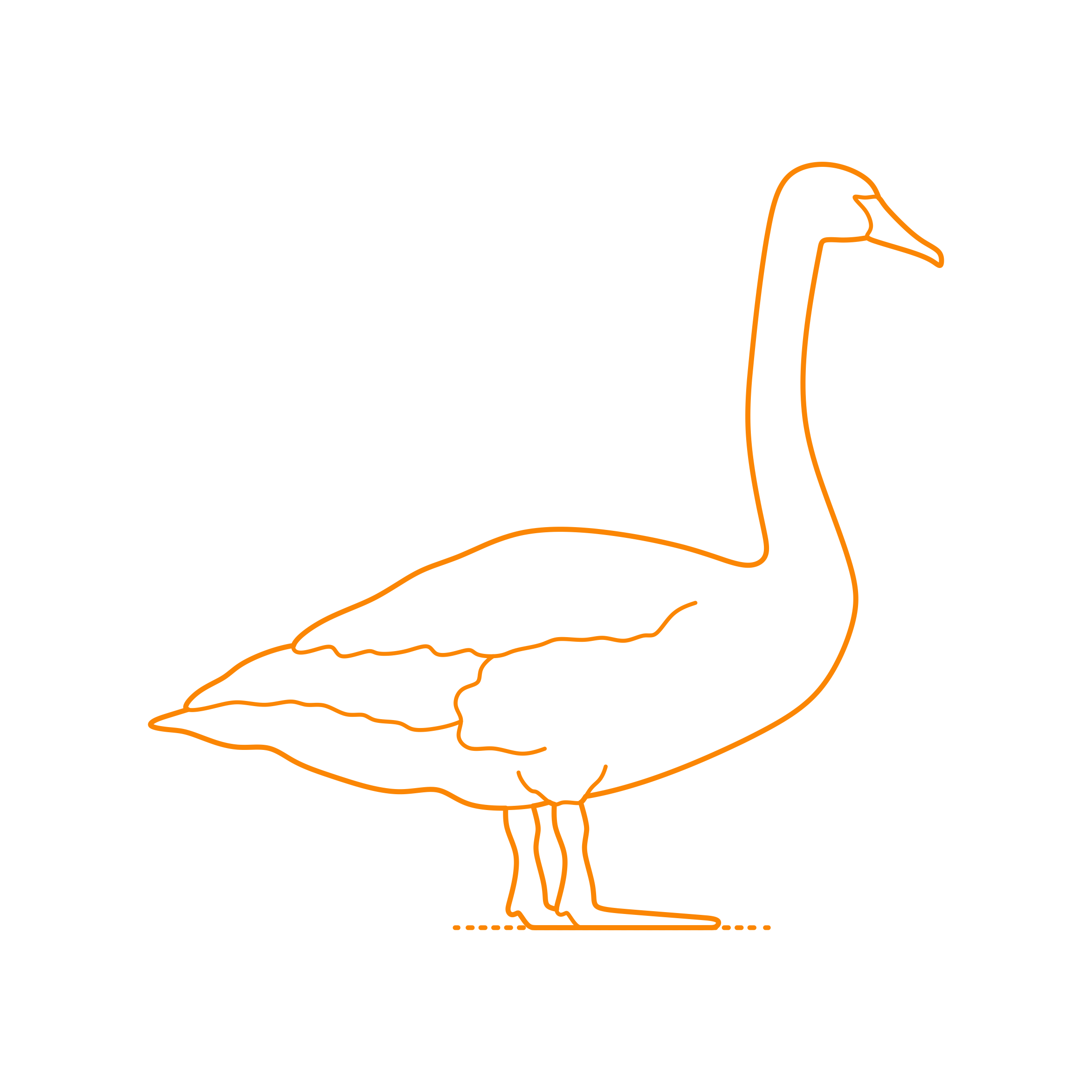 Animals Waterfowl Contour Svg Vector Free Vectors